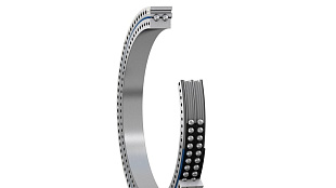 Опорно-поворотное устройство на основе шарикоподшипников с четырёхточечным контактом